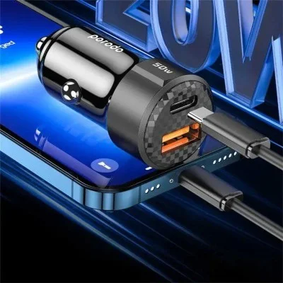 Porodo 50W Dual Output Car Charger